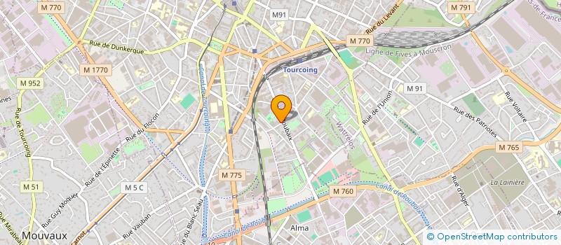 localisation de l'entreprise PROPHILM à TOURCOING