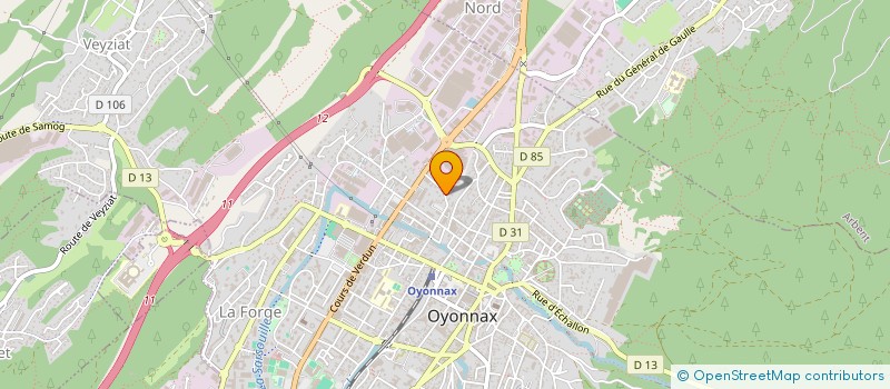 localisation de l'entreprise PROPHYTEC à OYONNAX