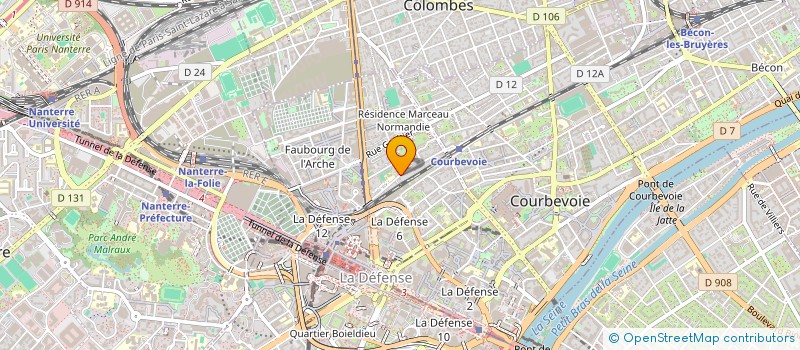 localisation de l'entreprise PROPITECH à COURBEVOIE
