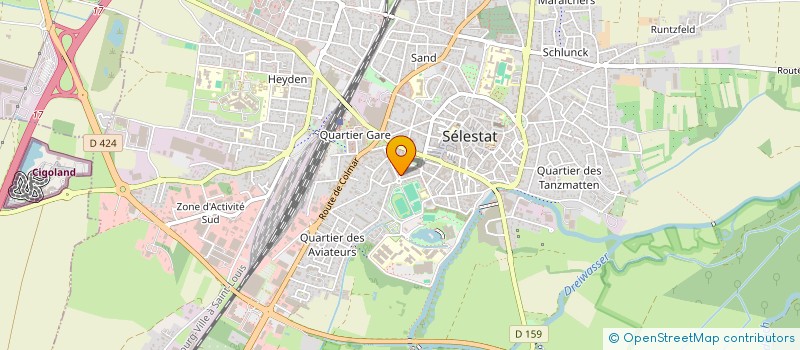 localisation de l'entreprise PROPLAC'EST  SELESTAT