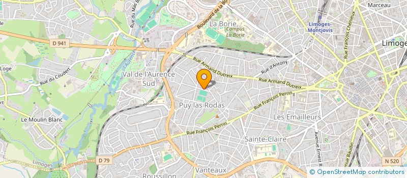 localisation de l'entreprise PROPNEUS87 à LIMOGES