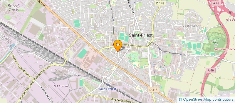 localisation de l'entreprise PROPRE PEINTURE  ST PRIEST