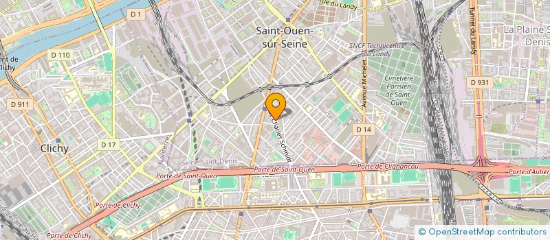 localisation de l'entreprise PROPRETE CHOC à SAINT-OUEN-SUR-SEINE