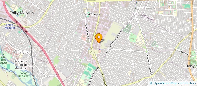 localisation de l'entreprise PROPRETE ENVIRONNEMENT INDUSTRIEL SA à MORANGIS