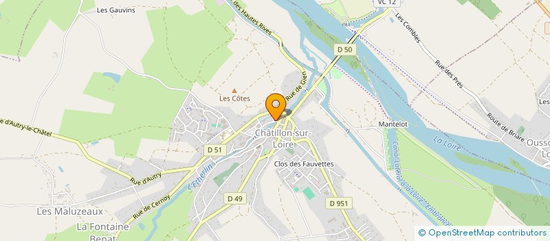 localisation de l'entreprise PROPRETE SERVICES à CHATILLON-SUR-LOIRE