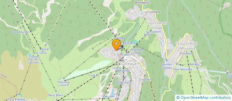 localisation de l'entreprise PROPRIETES DES ALPES à COURCHEVEL