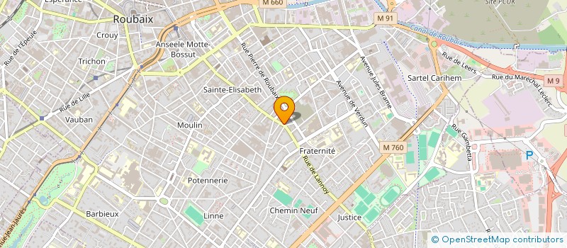 localisation de l'entreprise PROPRIETES SERVICES à ROUBAIX