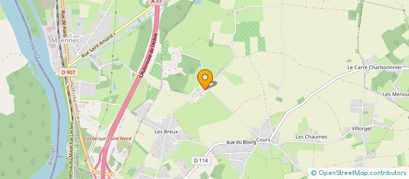 localisation de l'entreprise PROPULS-TRAITEMENTS à COSNE-COURS-SUR-LOIRE