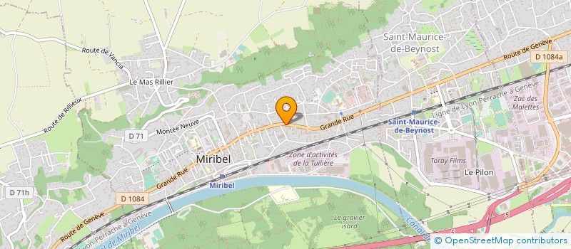 localisation de l'entreprise PRORENOBAT  MIRIBEL