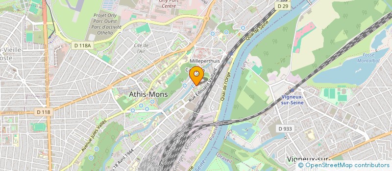 localisation de l'entreprise PRORENOV à ATHIS-MONS