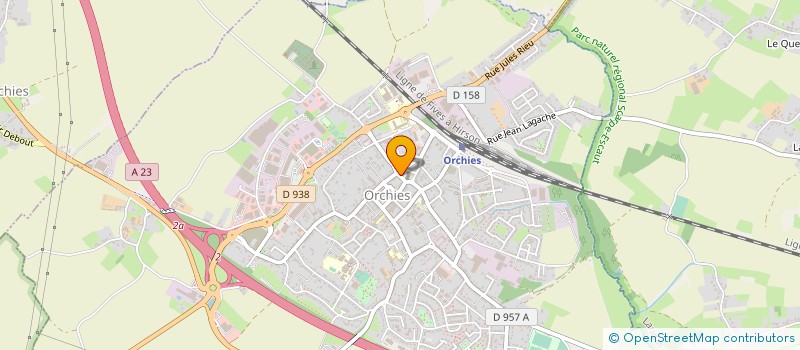 localisation de l'entreprise PRORENT à ORCHIES
