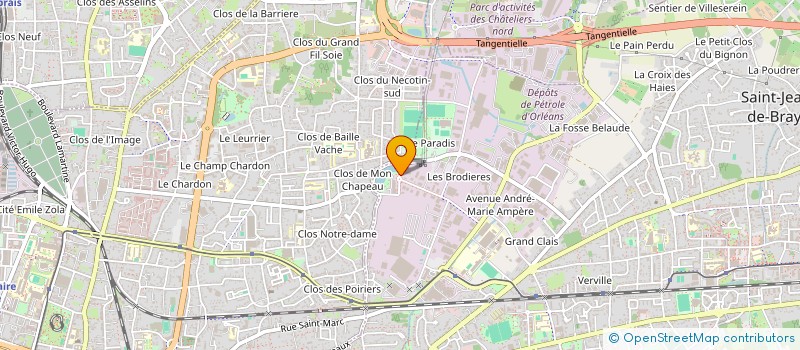 localisation de l'entreprise PROS'BAT à SAINT-JEAN-DE-BRAYE