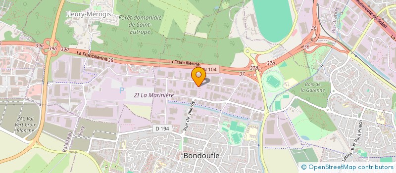 localisation de l'entreprise PROS BOIS à BONDOUFLE