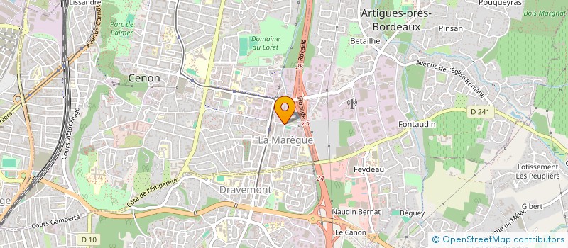 localisation de l'entreprise PROS DESIGN  CENON