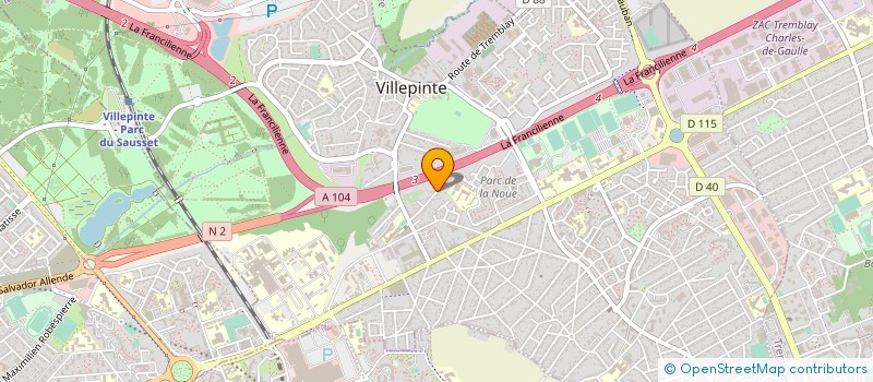 localisation de l'entreprise PROS'SANITAIRE à VILLEPINTE