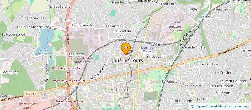 localisation de l'entreprise PROSADEL à JOUE-LES-TOURS