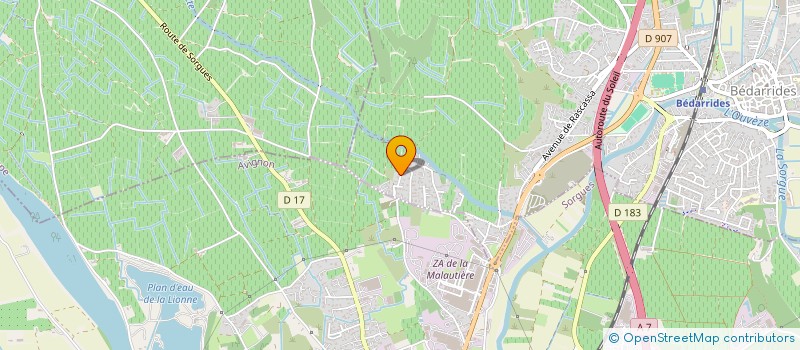 localisation de l'entreprise PROSAN à BEDARRIDES