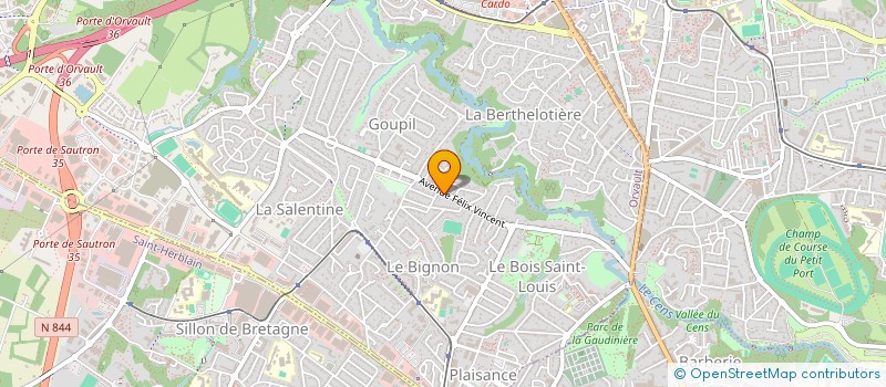 localisation de l'entreprise PROSCENIA COMPAGNIE THEATRALE à ORVAULT