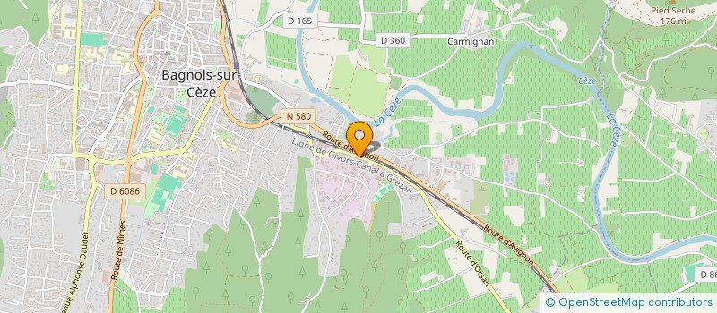 localisation de l'entreprise PROSE LOG  BAGNOLS-SUR-CEZE