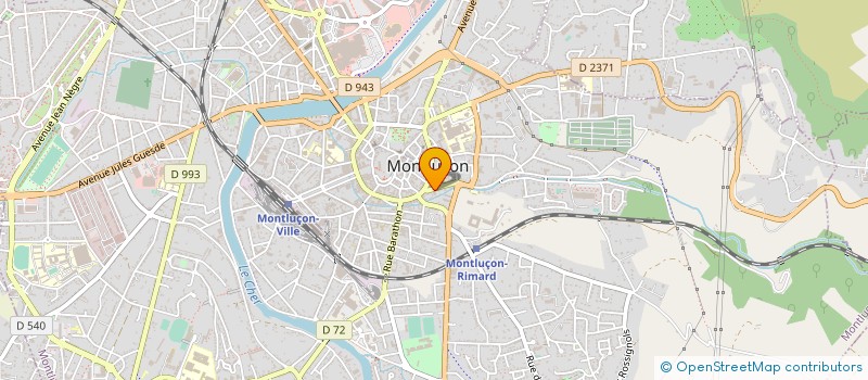 localisation de l'entreprise PROSEC à MONTLUCON