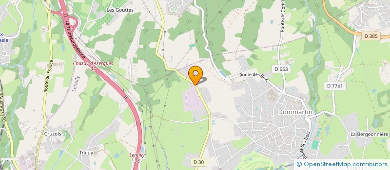 localisation de l'entreprise PROSED à DOMMARTIN