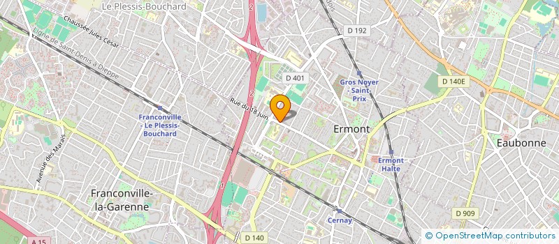 localisation de l'entreprise PROSELECT à ERMONT