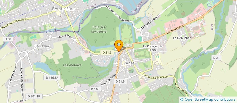 localisation de l'entreprise PROSERVICE à ANET