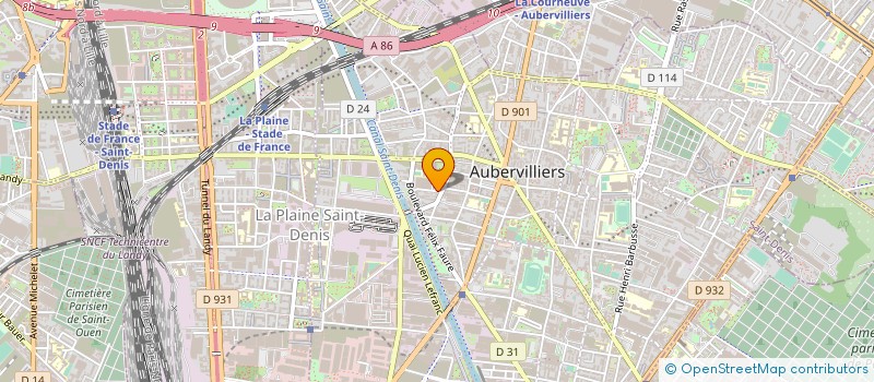 localisation de l'entreprise PROSERVICE SEMA à AUBERVILLIERS