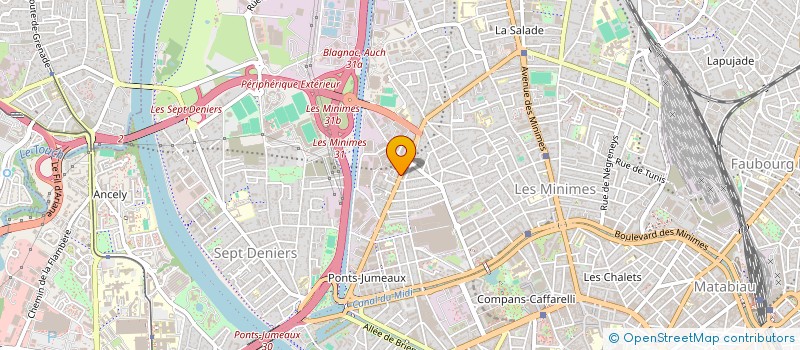 localisation de l'entreprise PROSERVICES à TOULOUSE