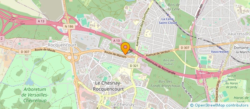 localisation de l'entreprise PROSERVICES à LA CELLE-SAINT-CLOUD