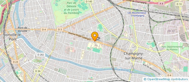 localisation de l'entreprise PROSFRET à CHAMPIGNY-SUR-MARNE