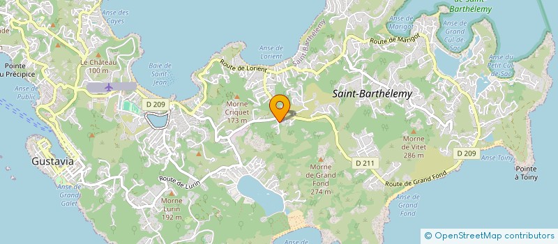localisation de l'entreprise PROSHOP à SAINT-BARTHELEMY