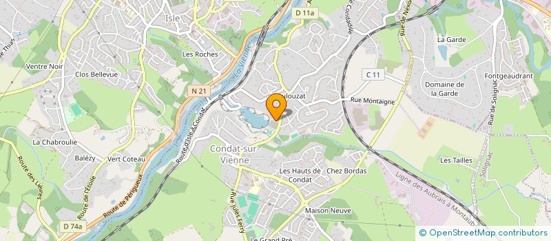 localisation de l'entreprise PROSHOP QUORUM DE CONDAT à CONDAT-SUR-VIENNE
