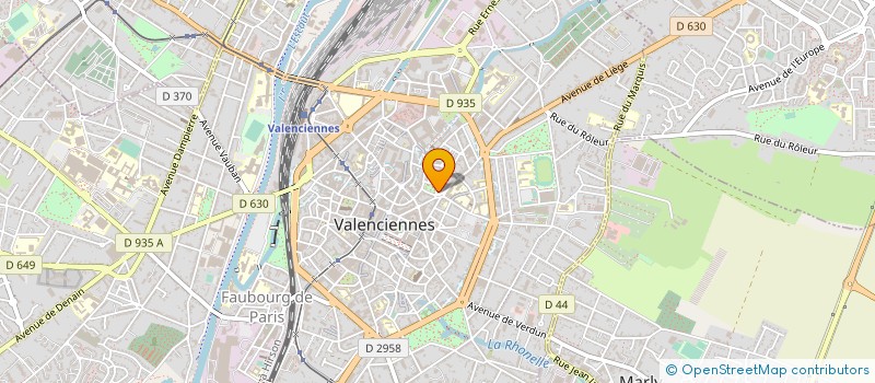 localisation de l'entreprise PROSINOR à VALENCIENNES