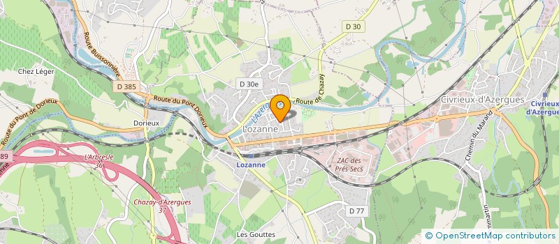localisation de l'entreprise PROSIREF à LOZANNE