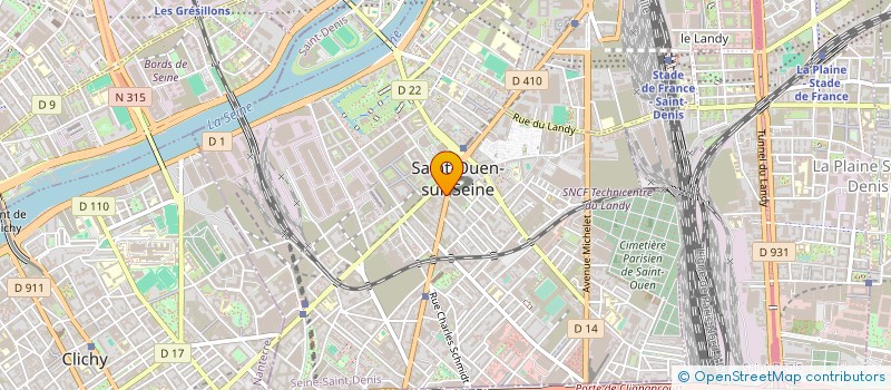 localisation de l'entreprise PROSPECTIM à SAINT-OUEN-SUR-SEINE