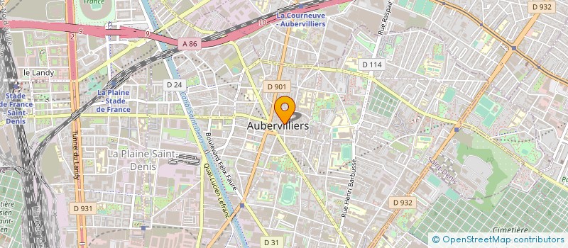 localisation de l'entreprise PROSPECTION CONCEPT  AUBERVILLIERS