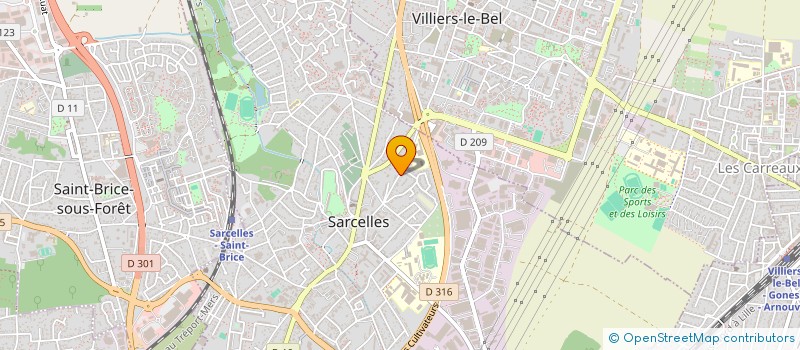 localisation de l'entreprise PROSPER ARMATURES à SARCELLES