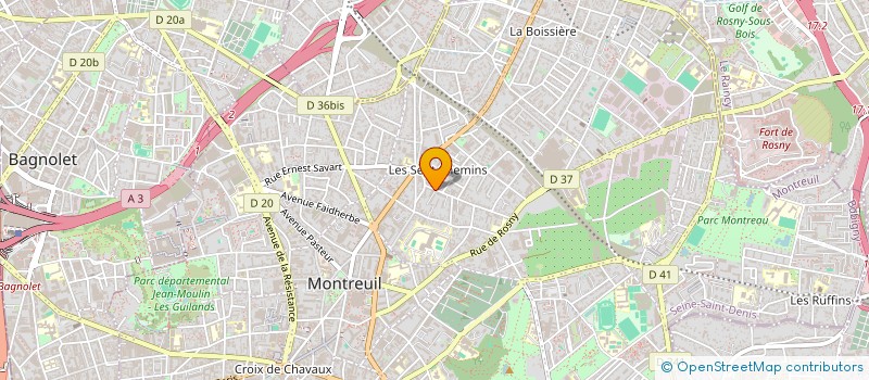 localisation de l'entreprise PROSPERITE à MONTREUIL