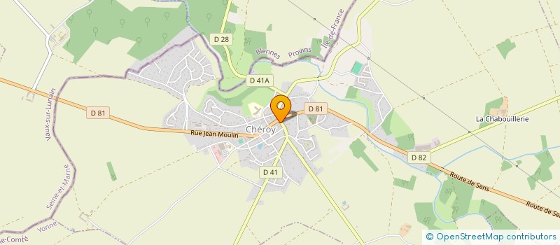 localisation de l'entreprise PROSTORES à CHEROY