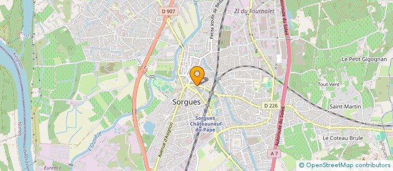 localisation de l'entreprise PROSUD à SORGUES