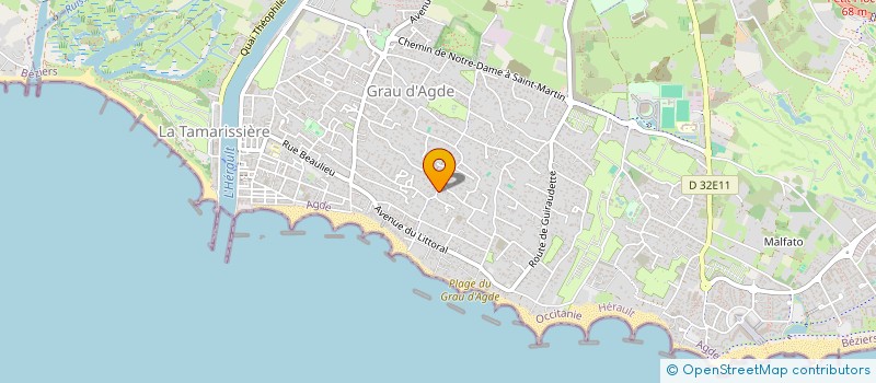 localisation de l'entreprise PROSUD à AGDE