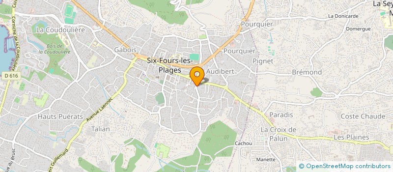 localisation de l'entreprise PROSUD HABITAT à SIX-FOURS-LES-PLAGES