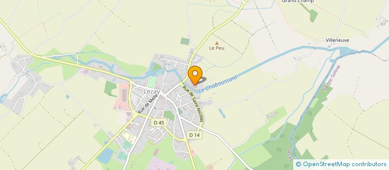 localisation de l'entreprise PROSYNERGIE à LEZAY