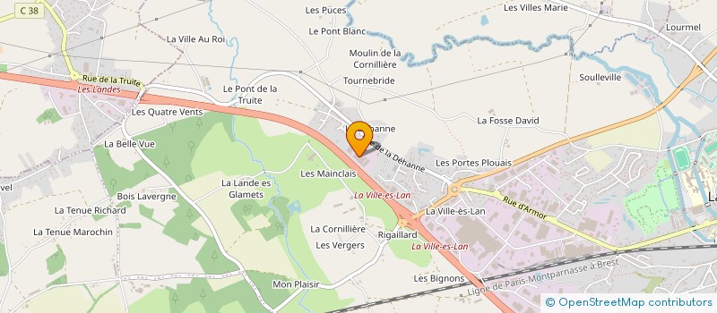 localisation de l'entreprise PROTAC OUEST à LAMBALLE-ARMOR