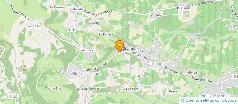 localisation de l'entreprise PROTAT ECONERGIE à PORTE-DES-PIERRES-DOREES