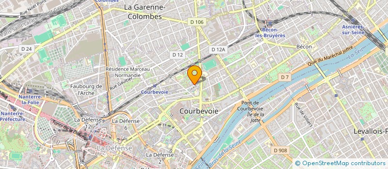 localisation de l'entreprise PROTEA à COURBEVOIE