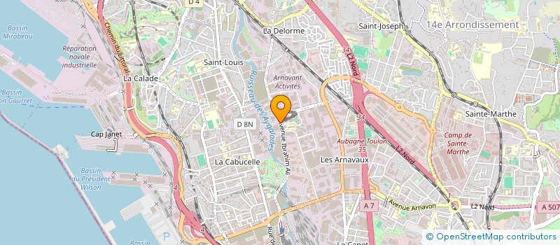 localisation de l'entreprise PROTEA à MARSEILLE 15EME