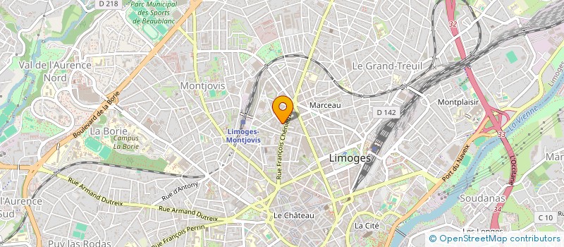 localisation de l'entreprise PROTEC à LIMOGES