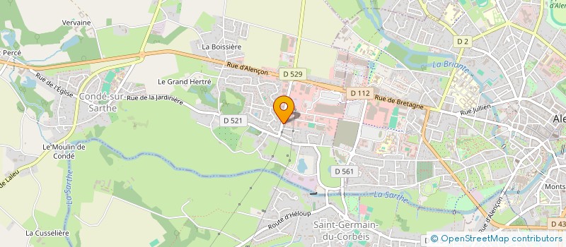 localisation de l'entreprise PROTEC ESPACES à CONDE-SUR-SARTHE